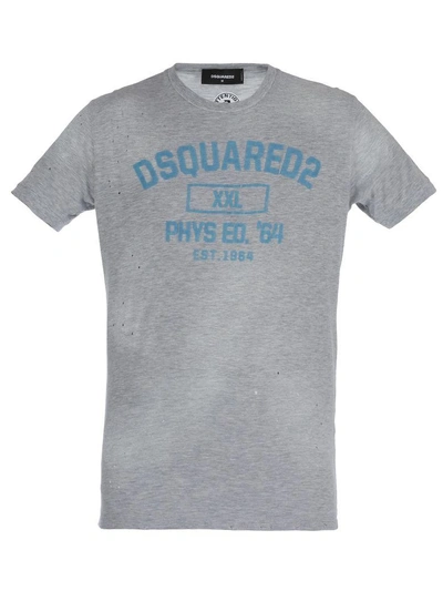 Shop Dsquared2 Cotton T-shirt In Grey Mel.
