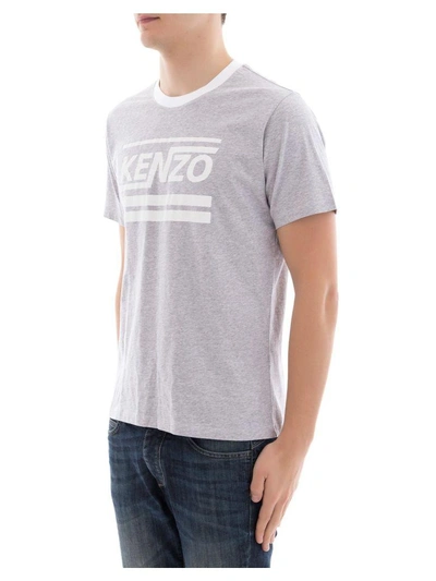 Shop Kenzo Grey Cotton T-shirt