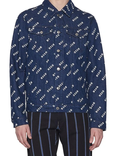 Shop Msgm Jacket In Blue