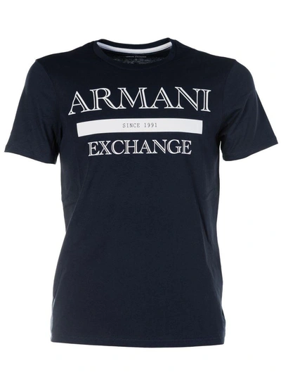 Shop Armani Collezioni Printed T-shirt In Blue