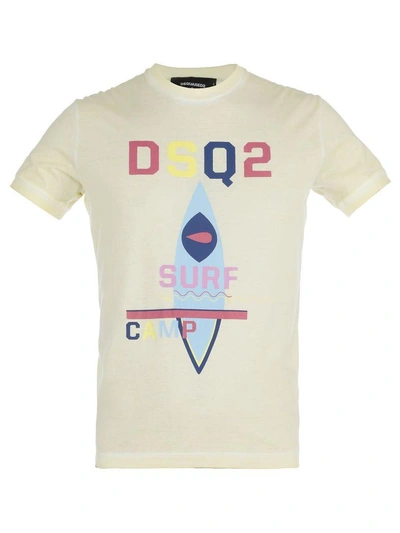 Shop Dsquared2 Cotton T-shirt In Light Yellow