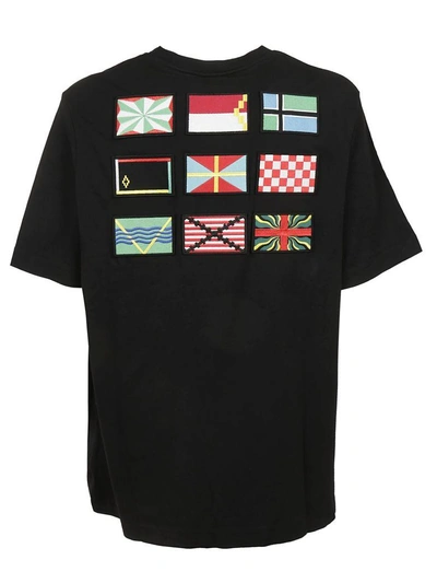 Shop Marcelo Burlon County Of Milan Flag Print T-shirt In Black Multicolor