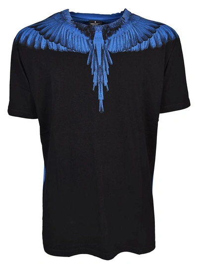 Shop Marcelo Burlon County Of Milan Double Wings T-shirt In Nero Blu