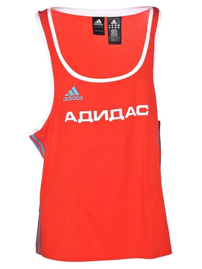 Shop Gosha Rubchinskiy Canotta Adidas Tank Top In Red