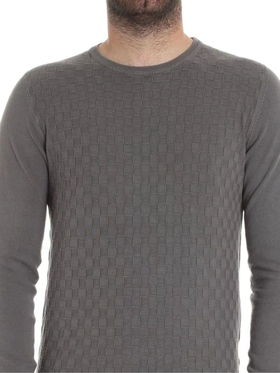 Shop Jeordies Checkered Pattern Sweatshirt In Mud