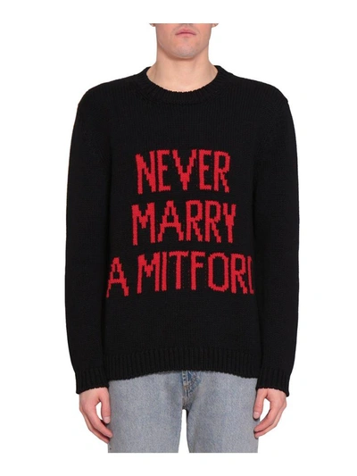 Shop Gucci Never Marry A Mitford Sweater In Nero