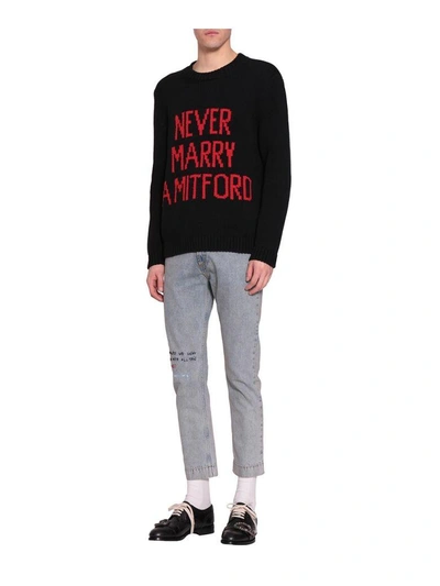 Shop Gucci Never Marry A Mitford Sweater In Nero