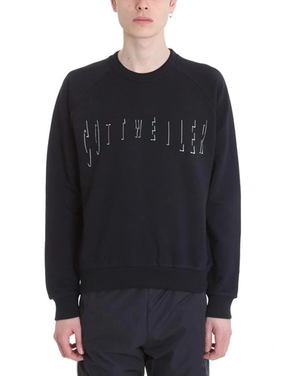 Shop Cottweiler Logo Cotton Sweatshirt In Black