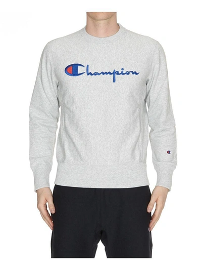 Shop Champion Crew Neck Sweatshirt In Light Grey