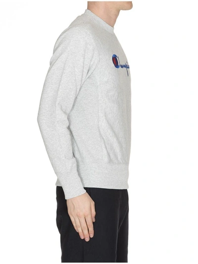 Shop Champion Crew Neck Sweatshirt In Light Grey