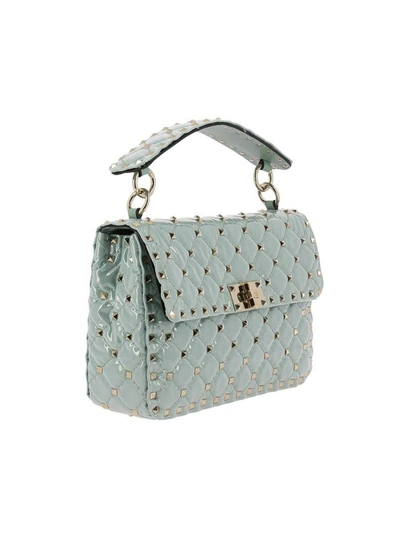 Shop Valentino Mini Bag  Rockstud Spike Bag In Pvc With Micro Studs And Shoulder Strap In Green