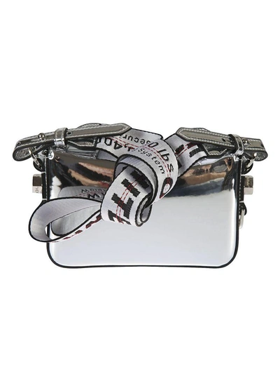87551-P WHITE Metal Bar Handle Accent Saffiano Flap Shoulder Bag