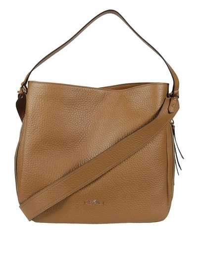 Shop Hogan Hobo Shoulder Bag In Brown