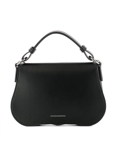 Shop Calvin Klein Black Leather Handle Bag