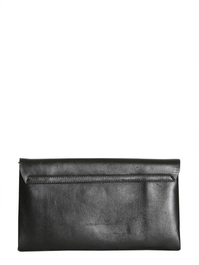 Shop Lanvin Leather Clutch In Nero