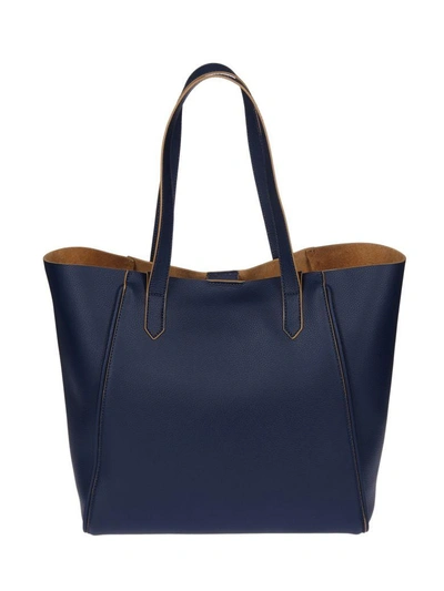 Shop Hogan Logo Detail Tote In Blue