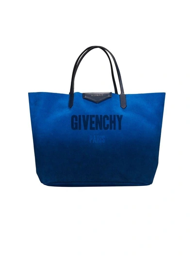 Shop Givenchy Reversible Shopper Tote In Bluette