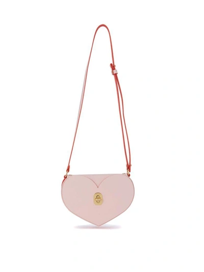 Shop Niels Peeraer Heart Pink And Red Leather Bag In Rosa