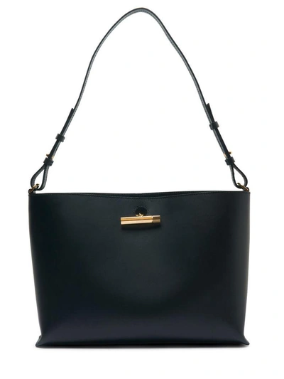 Shop Sophie Hulme Medium Pinch Shoulderback Bag In Black