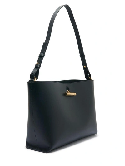 Shop Sophie Hulme Medium Pinch Shoulderback Bag In Black