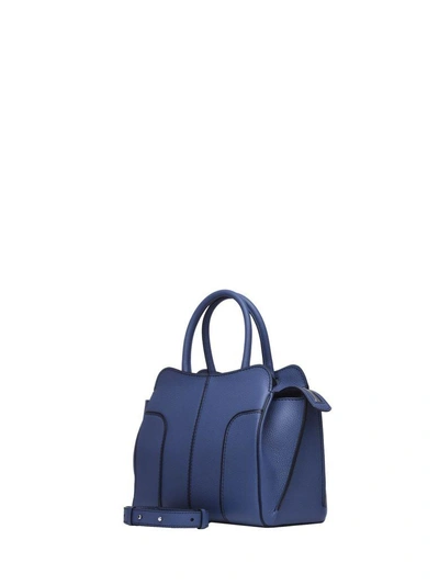 Shop Tod's Blue Sella Bag Small In Jeans Scuro