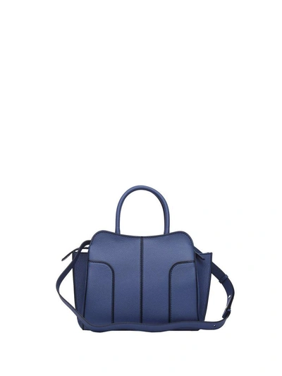 Shop Tod's Blue Sella Bag Small In Jeans Scuro