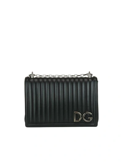 Shop Dolce & Gabbana Dg Girls Shoulder Bag In Black