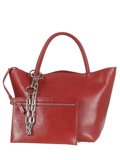 Shop Alexander Wang Chain & Pouch Tote In Lipstick