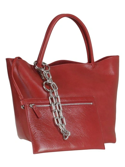 Shop Alexander Wang Chain & Pouch Tote In Lipstick