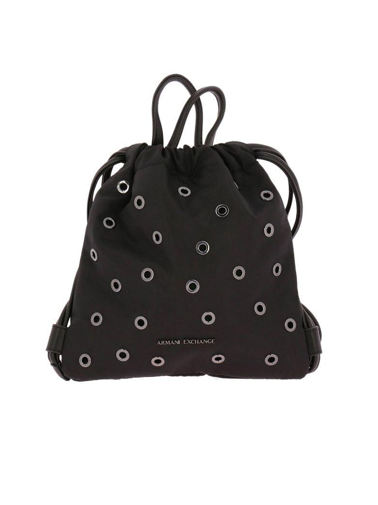 armani exchange black backpack