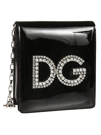 Shop Dolce & Gabbana Logo Shoulder Bag In Nero