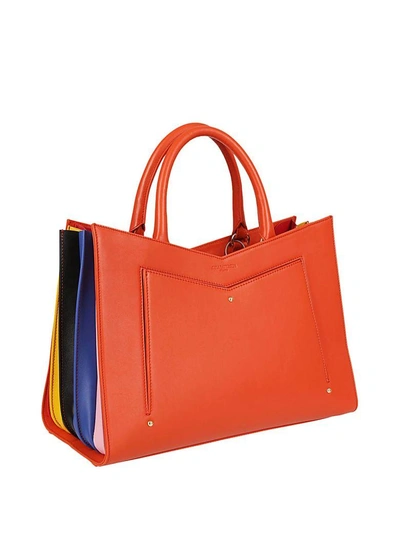 Shop Sara Battaglia Concertina Style Tote In Mango