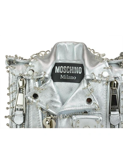 Shop Moschino Bag In Silver