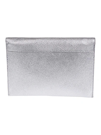 Shop Michael Kors Envelope Clutch In Silver