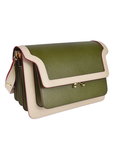 Shop Marni Accordion Shoulder Bag In Verde