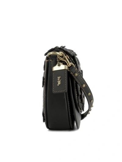 Shop Coach Black Leather Shoulder Bag