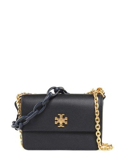 Shop Tory Burch Kira Mini Pebbled-leather Cross-body Bag In Nero
