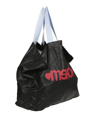 Shop Merci Printed Logo Shopper Bag In Black