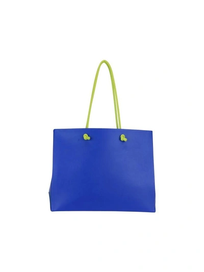 Shop Alberta Ferretti Rainbow Week Fluo Shopping Bag In Blue