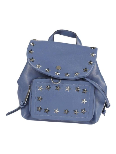 Shop Jimmy Choo Suki Backpack In Violet Blue/silver Gunmetal