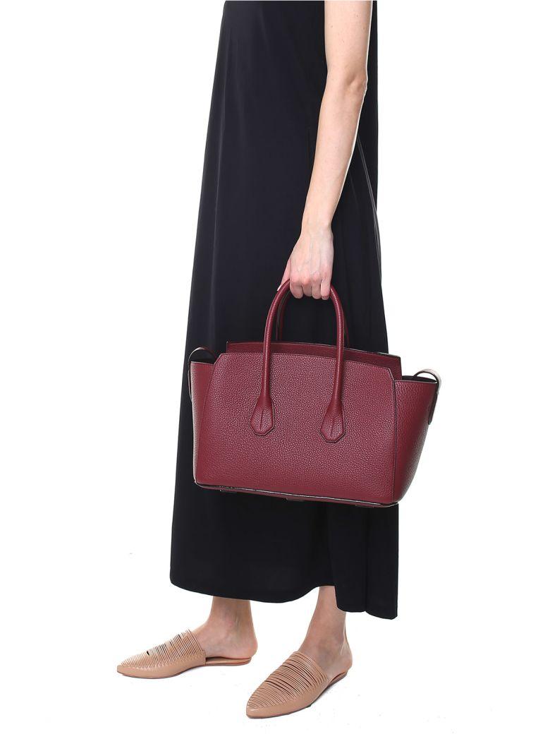 Bally Sommet Medium Pebbled Leather Handbag In Rosso Modesens