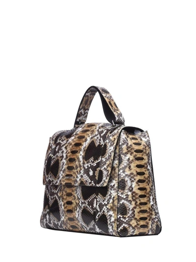 Shop Orciani Beige Python Bag