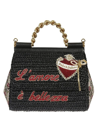 Shop Dolce & Gabbana Embroidered Tote
