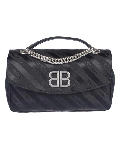 Shop Balenciaga Bb Shoulder Bag In Black