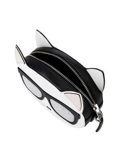 Shop Karl Lagerfeld Ikonik Choupette Shoulder Bag In Black