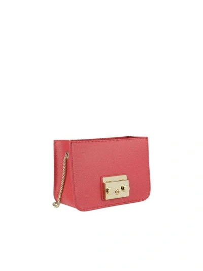 Shop Furla Mini Metropolis Crossbody Bag In Ruby