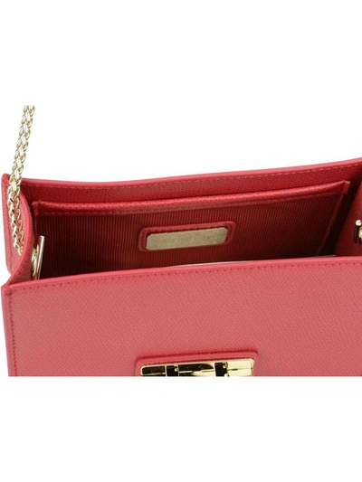 Shop Furla Mini Metropolis Crossbody Bag In Ruby