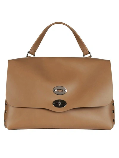 Shop Zanellato Leather Tote In Mallo Di Noce