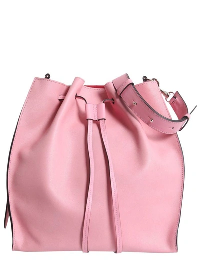 Shop Jw Anderson Drawstring Bucket Bag In Rosa