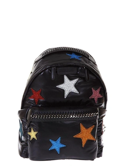 Shop Stella Mccartney Falabella Go Star Black Nylon Backpack